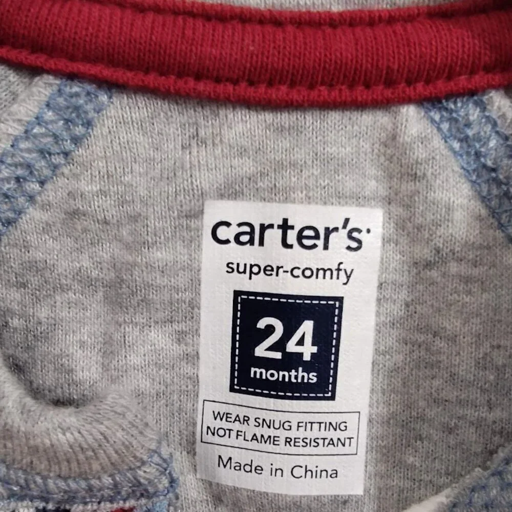 Carters Puppy 100% Cotton Super Comfy Footie Pajamas Kids 24 Months NWT